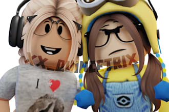 create a transparent background duo roblox gfx for you