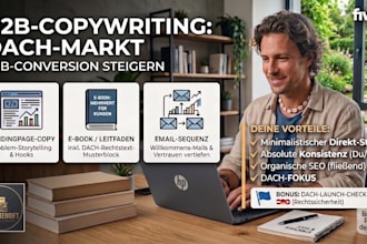 write high converting german b2b landing pages ebooks and email sequences