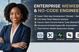 build website saas web application weweb supabase retool xano