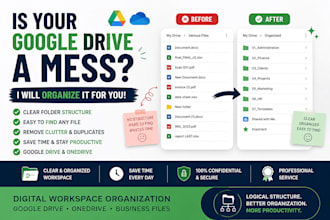 organize your google drive, onedrive and business files