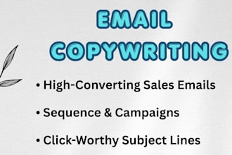 be your professional copywriter for conversion email copywriting