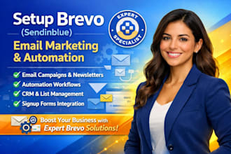 setup and manage brevo website email SMS automation sales funnel expert