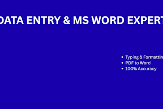 do professional data entry and word processing work