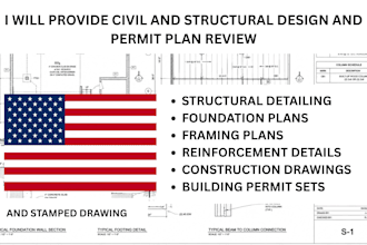 provide civil and structural design and permit plan review