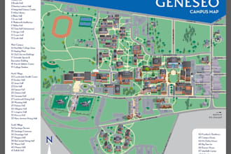create custom campus map, university map and school site plan illustration