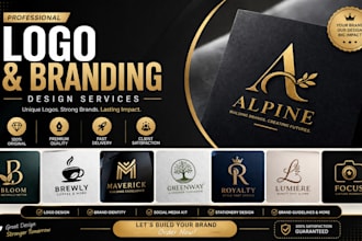 create a unique professional logo and brand identity
