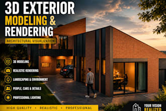create 3d models and realistic exterior renders