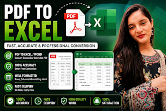 professionally convert PDF to excel spreadsheet