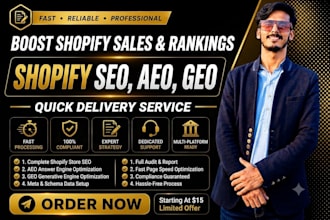 boost shopify sales with shopify ads, shopify sales funnel , shopify SEO aeo GEO