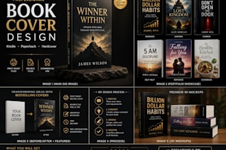 design creative book cover or ebook cover as you want