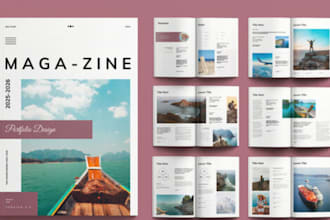 design editorial magazine layout or newspaper, product catalog for print
