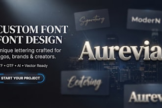 do you need custom font design and font logo typography