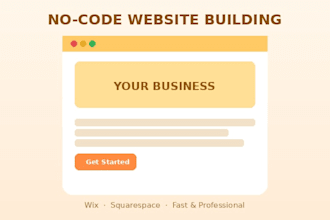 design and build your business website on wix or squarespace