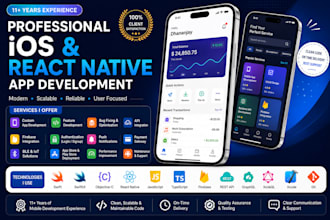 develop a professional ios and react native app