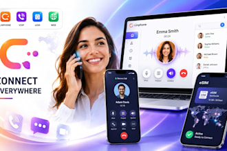 develop linphone app, softphone app, voip app, esim app, esim website