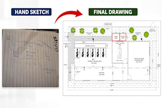 convert PDF, sketch and image into an accurate autocad dwg