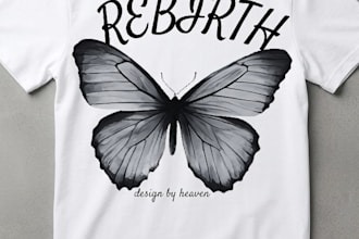design custom watercolor butterfly t shirt