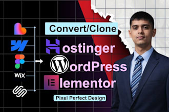 convert or clone lovable, figma, webflow, squarespace, wix to wordpress website
