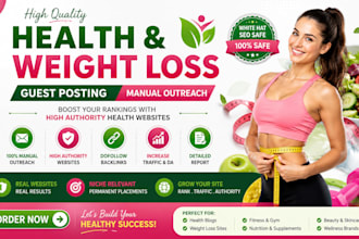 publish guest posts on health beauty and fitness websites
