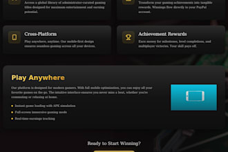 sell you a cross platform gaming platform for making money