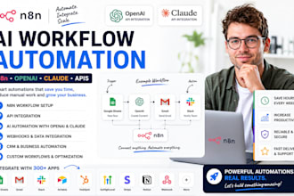 setup n8n ai automation, workflow, openai claude API integration