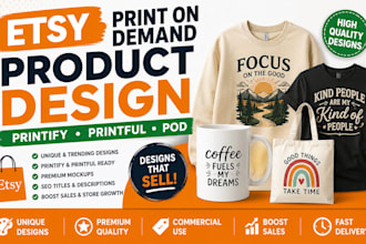 design etsy print on demand products printify printful etsy seo print on demand