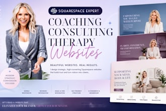 do squarespace coaching website design redesign consultant and therapy websites