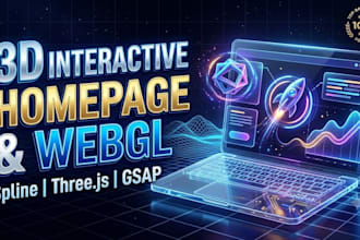 design an interactive homepage with spline, threejs and webgl