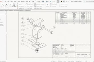 do parametric bracket design, bar linkage mechanism, part assembly in solidworks
