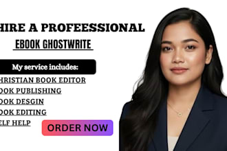 ghostwrite christian ebook,  editor publishing, self help