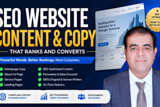 write SEO website content and persuasive website copy that converts