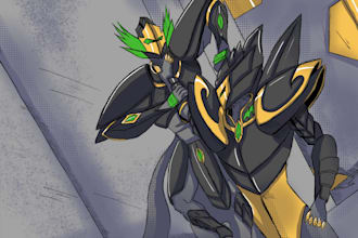 draw dynamic action comic book pages or manga