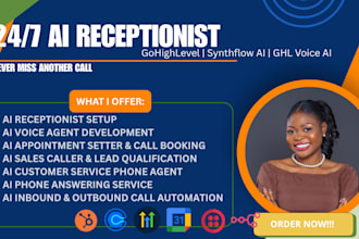 ai receptionist virtual receptionist gohighlevel ghl voice ai synthflow ai 24,7