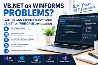 fix and troubleshoot your vb net or winforms application
