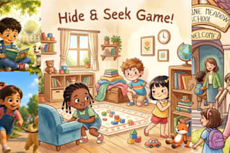 illustrate children story book illustration and KDP book illustrator