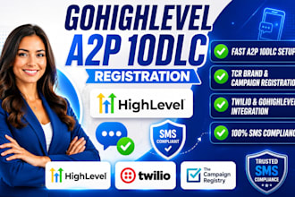 set up gohighlevel a2p 10 dlc registration