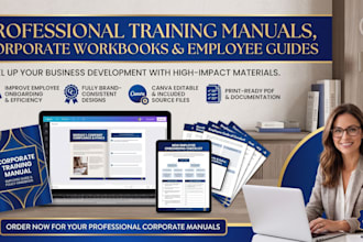 design instructional  training manual, corporate workbook and employee guide PDF