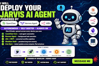 build jarvis ai agent openclaw hermes agent n8n sub agent obsidian second brain