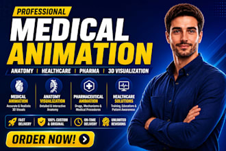create medical animation, healthcare, pharmaceutical and anatomy videos