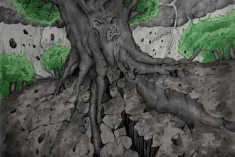 create original hand drawn animated fantasy story videos
