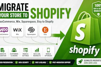 shopify migration woocommerce wix squarespace etsy to shopify