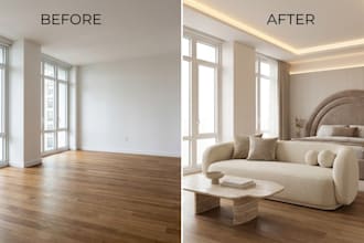 create realistic virtual staging for your property photos