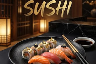 premium ai restaurant food posters and social media ads