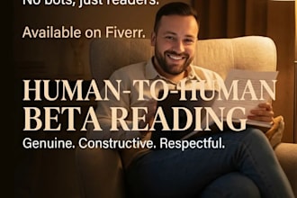 be your insightful beta reader, help improve your manuscript