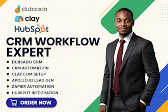 setup dubsado clay com hubspot crm apollo io zapier automation zoho crm