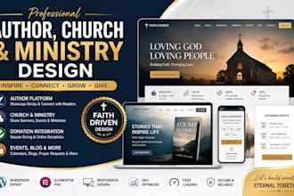 design author website, church webite, ministry, christain and donation website