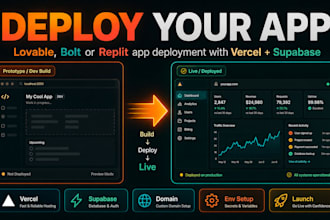 deploy your lovable, bolt or replit app to vercel with supabase