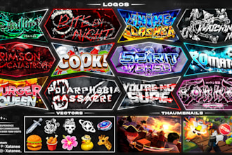 create a high quality logo designs for roblox, games etc