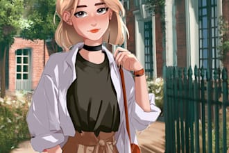 draw anime character or portrait, fanart, oc, pfp