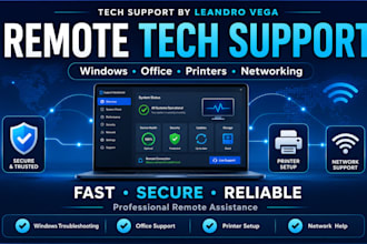 provide remote tech support for windows and office